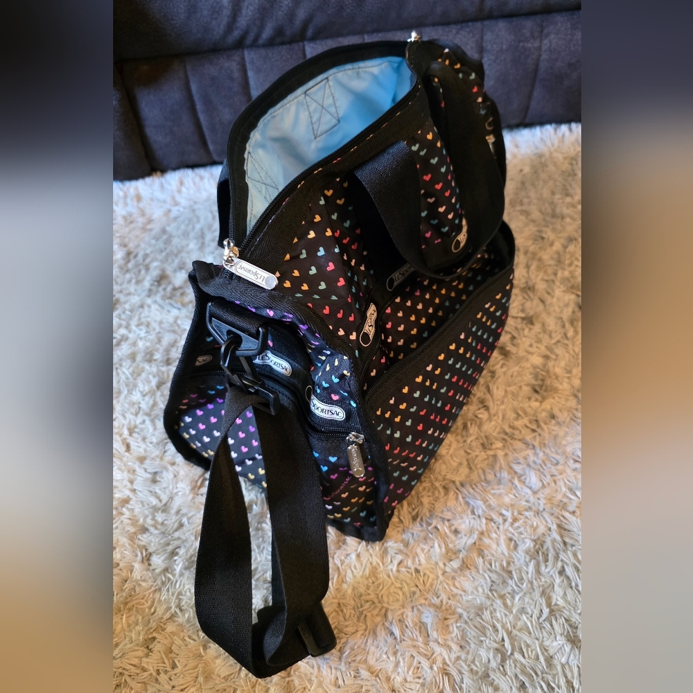 LeSportsac Hearts Weekender Bag - Picture 5 of 6